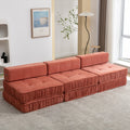 Folding Sofa Bed, Futon Sleeper Chair, Convertible Chair Floor Couch & Sleeping Mattress For Living Room, Guest Room, Home Office, Apartment, Small Space, Bed, Removable Back Cushion, Orange, 1 Seat Orange Chenille Primary Living Space Pillow Back Soft