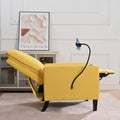Recliner Chairs For Adults, Adjustable Recliner Sofa With Mobile Phone Holder & Cup Holder, Modern Reclining Chairs Fabric Push Back Recliner Chairs For Living Room, Bedroom, Yellow Yellow Foam Polyester