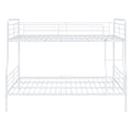 Full Xl Over Queen Metal Bunk Bed, White White Iron