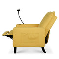 Recliner Chairs For Adults, Adjustable Recliner Sofa With Mobile Phone Holder & Cup Holder, Modern Reclining Chairs Fabric Push Back Recliner Chairs For Living Room, Bedroom, Yellow Yellow Foam Polyester