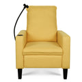 Recliner Chairs For Adults, Adjustable Recliner Sofa With Mobile Phone Holder & Cup Holder, Modern Reclining Chairs Fabric Push Back Recliner Chairs For Living Room, Bedroom, Yellow Yellow Foam Polyester