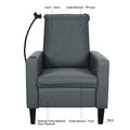 Recliner Chairs For Adults, Adjustable Recliner Sofa With Mobile Phone Holder & Cup Holder, Modern Reclining Chairs Fabric Push Back Recliner Chairs For Living Room, Bedroom, Gray Grey Foam Polyester