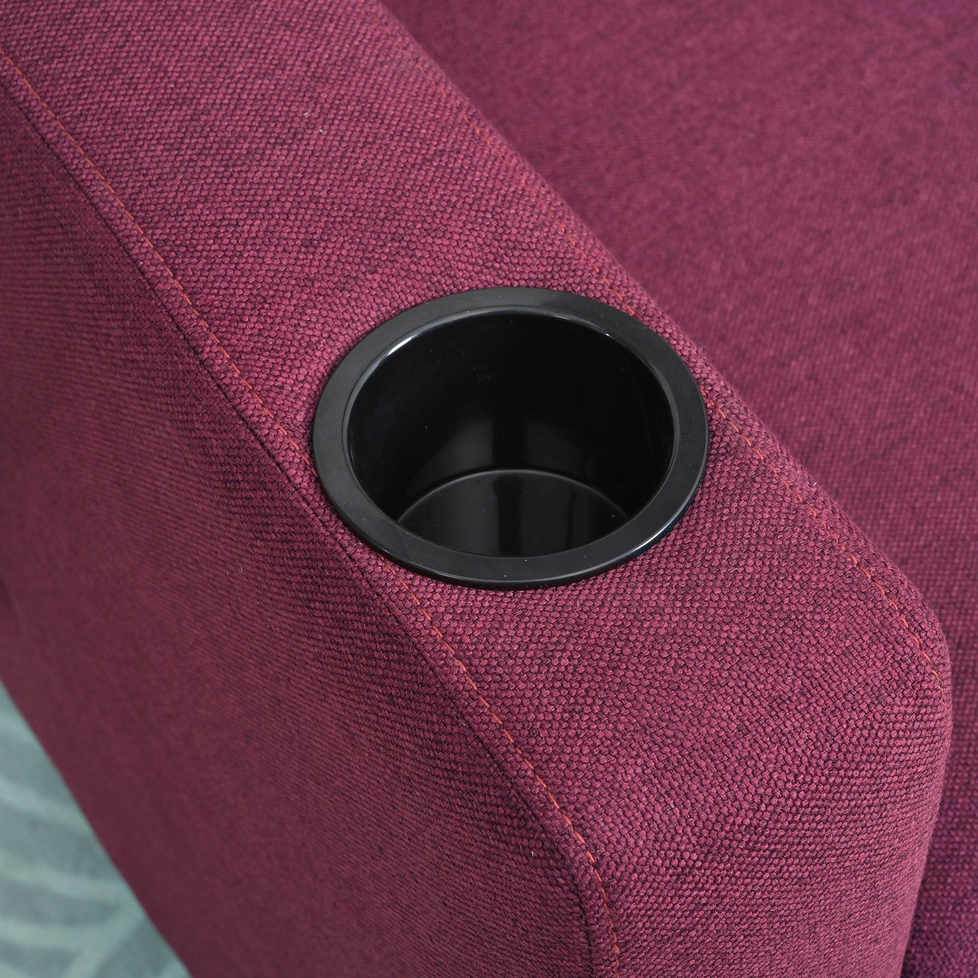 Recliner Chairs For Adults, Adjustable Recliner Sofa With Mobile Phone Holder & Cup Holder, Modern Reclining Chairs Fabric Push Back Recliner Chairs For Living Room, Bedroom, Red Red Foam Polyester