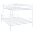 Full Xl Over Queen Metal Bunk Bed, White White Iron