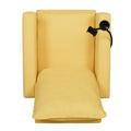 Recliner Chairs For Adults, Adjustable Recliner Sofa With Mobile Phone Holder & Cup Holder, Modern Reclining Chairs Fabric Push Back Recliner Chairs For Living Room, Bedroom, Yellow Yellow Foam Polyester