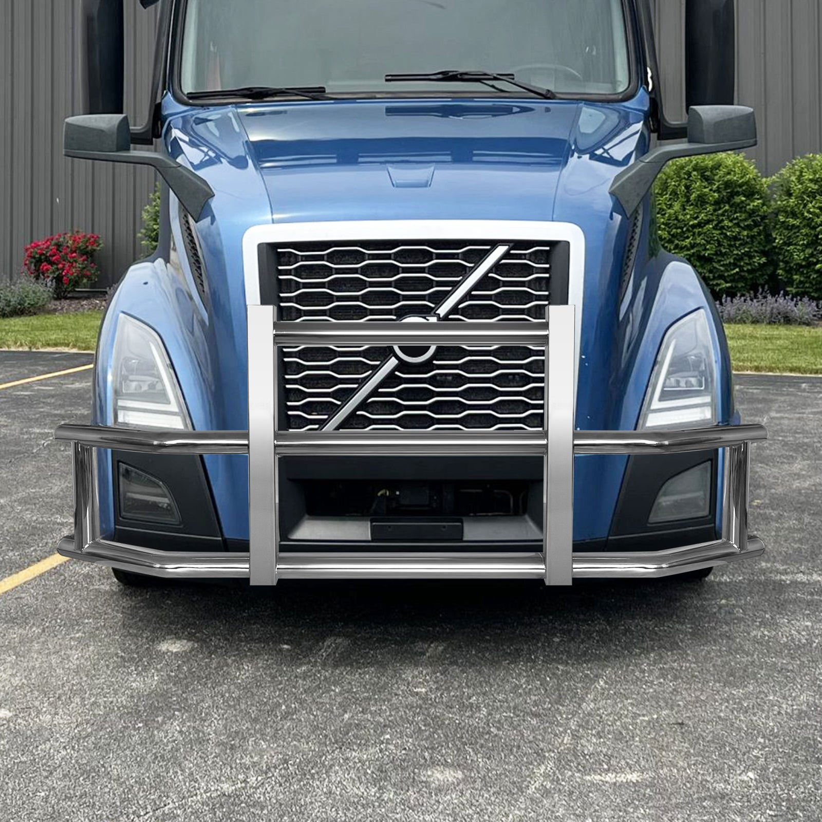 Stainless Steel Deer Guard Bumper For Volvo Vn Vnl 2018 2022 With Brackets Chrome Stainless Steel
