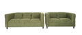 Green Suede Loveseat And Sofa Set For Living Room, Modern D Cor Couch Sets For Living Room, Bedrooms With Solid Wood Frame Green Wood Foam Suede