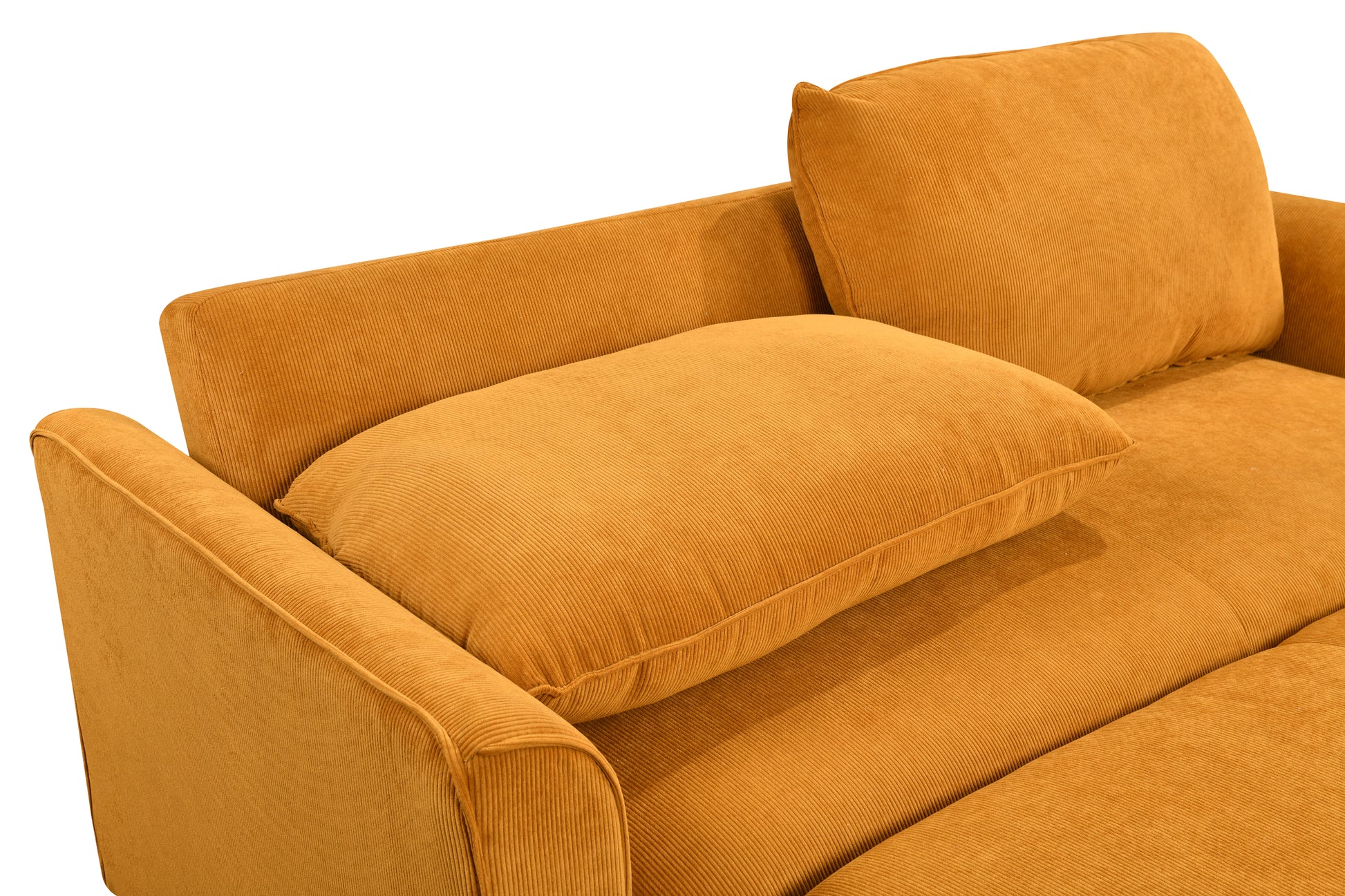 78 Inch 3 In 1 Convertible Sleeper Sofa Bed, Modern Fabric Loveseat Futon Sofa Couch W Pullout Bed, Small Beautiful Seat Lounge Sofa W Reclining Backrest, Furniture For Living Room, Yellow Light