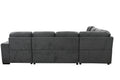 125'' Modern U Shaped 7 Seat Sectional Sofa Couch With Cabinet,Sofa Bed With Storage Chaise Pull Out Couch Bed For Living Room,Dark Gray Light Brown Wood Primary Living Space Heavy Duty Eucalyptus 7 Seat Dark Gray Polyester Soft Pillow Back Modern Square