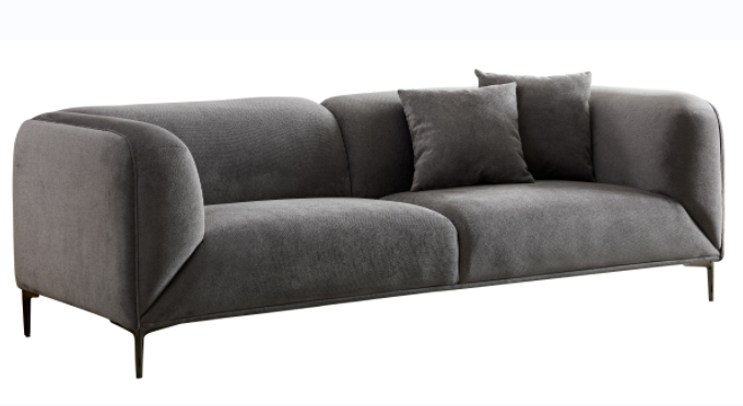 Wks2G Light Gray Sofa Can Be Placed In The Studio, Living Room, Attic Multiple Scenes, Modern Style Simple Fashion, Size 89.37* 35.43* High 28.74 Inches Gray Fabric 3 Seat