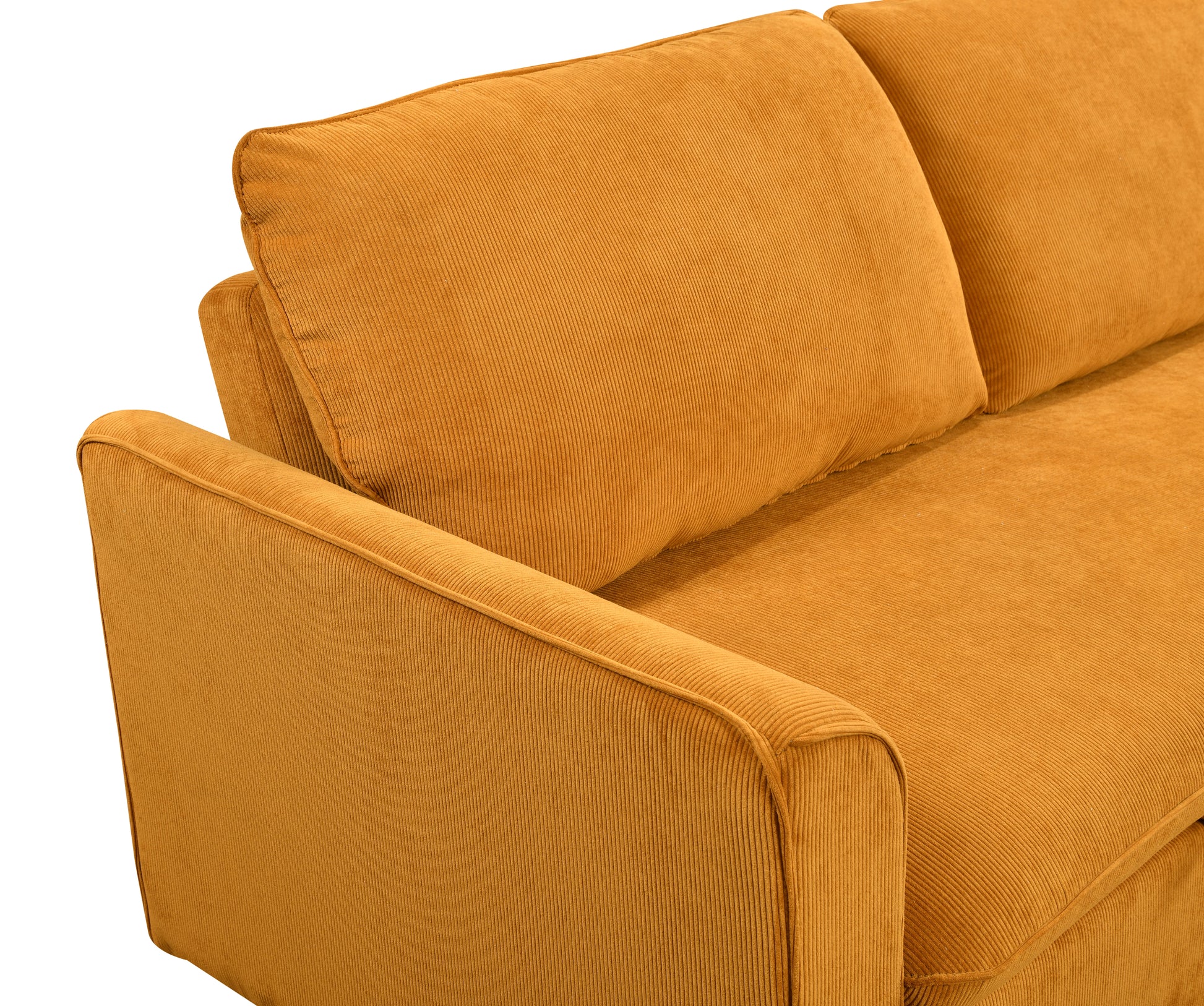 78 Inch 3 In 1 Convertible Sleeper Sofa Bed, Modern Fabric Loveseat Futon Sofa Couch W Pullout Bed, Small Beautiful Seat Lounge Sofa W Reclining Backrest, Furniture For Living Room, Yellow Light