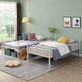 Metal Bunk Bed White White Metal