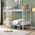 Metal Bunk Bed White White Metal