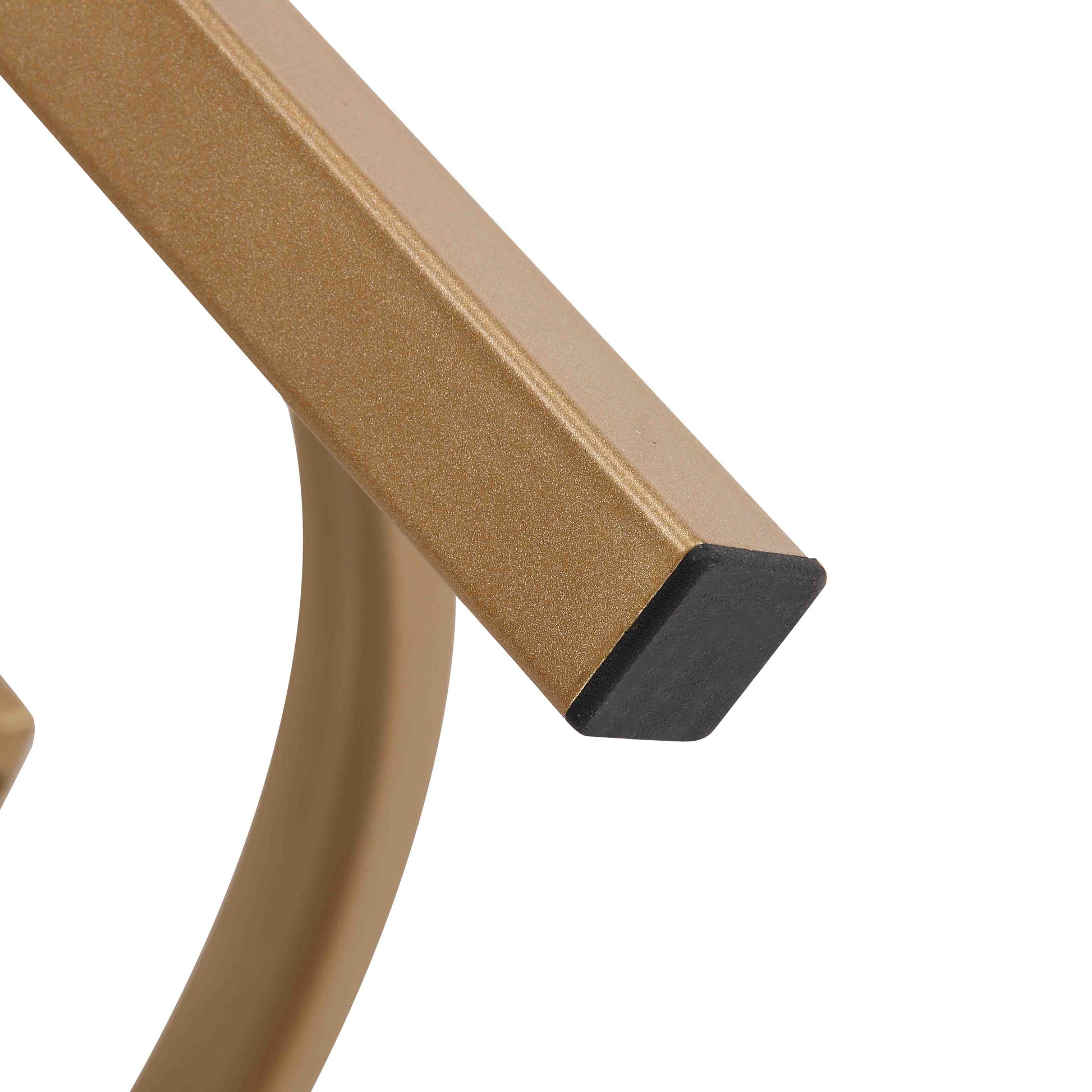 Modern Side Table, Pandora Sintered Stone End Table, Golden Small Coffee Table, 20.67''W X 20.67''D X 21.65'H Golden Iron