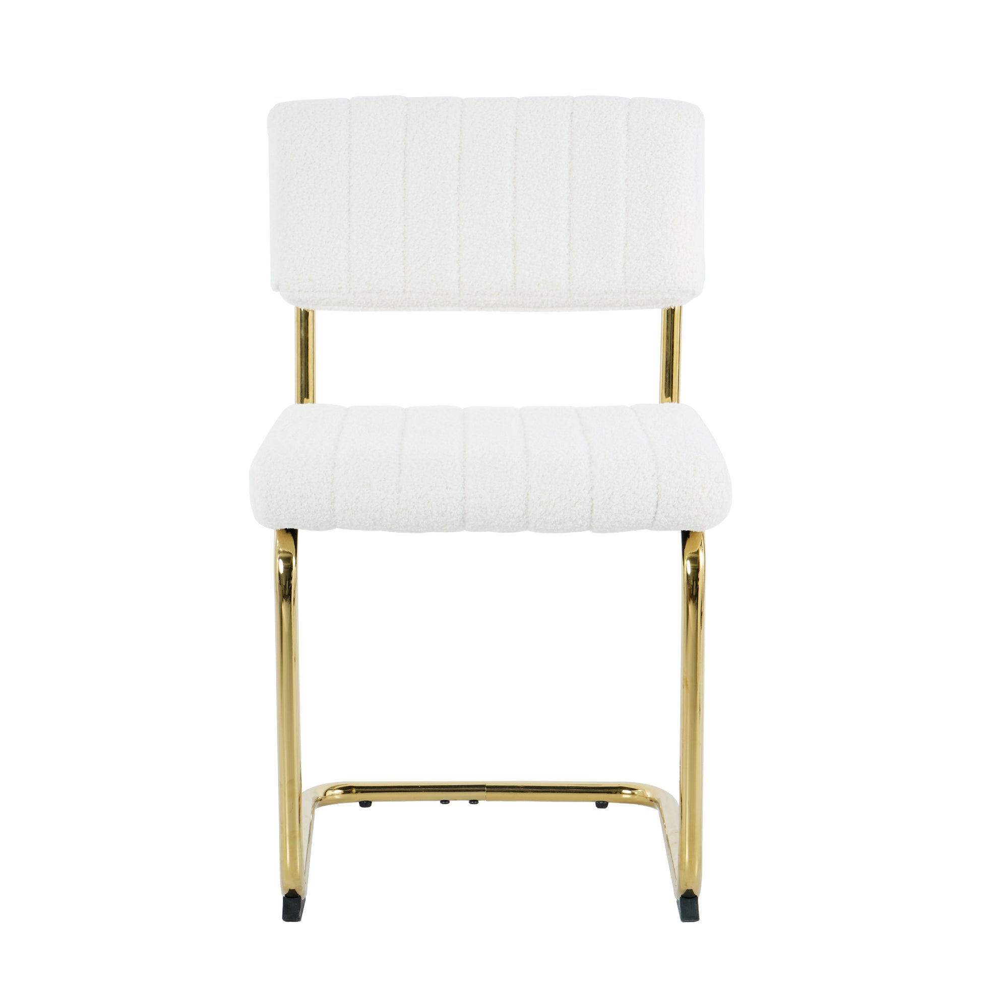 Modern Simple Table And Chair Set, One Table And Four Chairs. Transparent Tempered Glass Top, Gold Plated Legs. Gold Plated Metal Chair Legs Set Of 5 White Gold Dining Room Rectangular Kitchen &