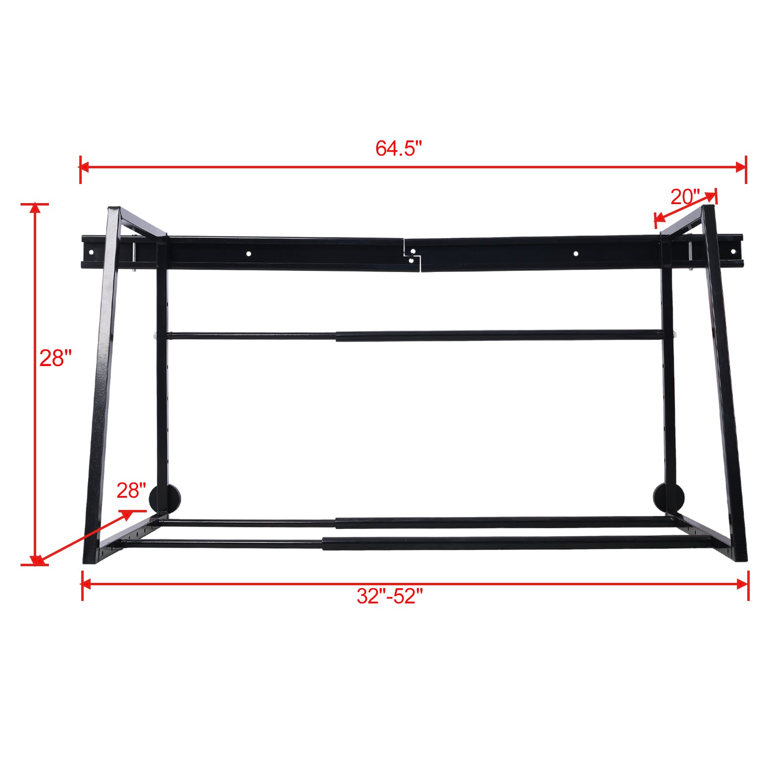 Heavy Duty Adjustable Garage Wall Multi Tire Rack Storage, Black Black Steel