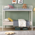 Metal Bunk Bed White White Metal