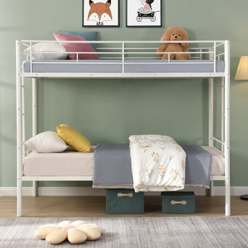 Metal Bunk Bed White White Metal
