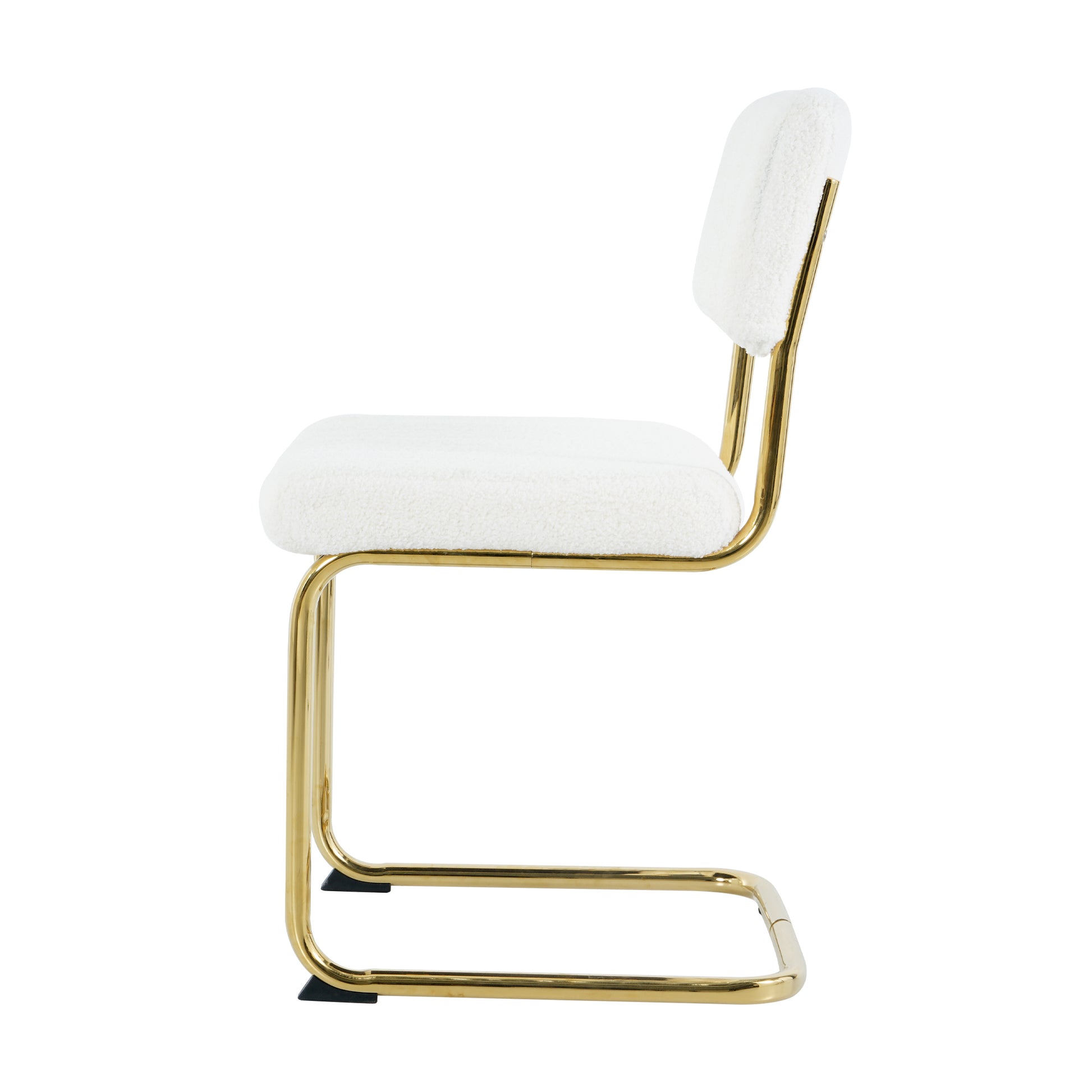 Modern Simple Table And Chair Set, One Table And Four Chairs. Transparent Tempered Glass Top, Gold Plated Legs. Gold Plated Metal Chair Legs Set Of 5 White Gold Dining Room Rectangular Kitchen &