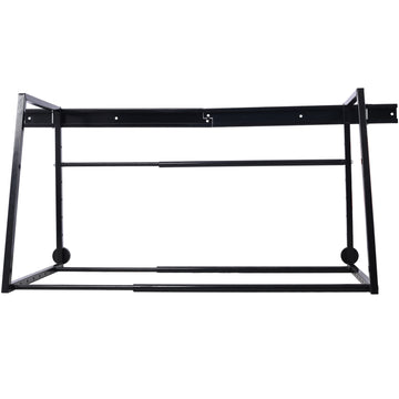 Heavy Duty Adjustable Garage Wall Multi Tire Rack Storage, Black Black Steel
