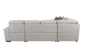 125'' Modern U Shaped 7 Seat Sectional Sofa Couch With Cabinet,Sofa Bed With Storage Chaise Pull Out Couch Bed For Living Room,Beige Light Brown Wood Primary Living Space Heavy Duty Eucalyptus 7 Seat Beige Polyester Soft Pillow Back Modern Square Arms