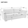 80.7'' 2 In 1 Sofa Bed Sleeper With Large Mattress 63''*70.9*3.3 Inch , For Living Room Spaces Bedroom Beige Polyester