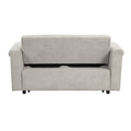 Convertible Soft Cushion Sofa Pull Bed ,For Two People To Sit On Beige Polyester
