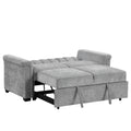 Convertible Soft Cushion Sofa Pull Bed ,For Two People To Sit On Gray Polyester