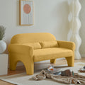 Modern Boucle Seat For Living Room Yellow Foam 2 Seat