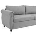 80.7'' 2 In 1 Sofa Bed Sleeper With Large Memory Mattress 63''*70.9*3.3 Inch , For Living Room Spaces Bedroom Gray Polyester