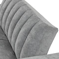 Convertible Soft Cushion Sofa Pull Bed ,For Two People To Sit On Gray Polyester