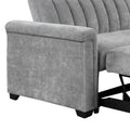 Convertible Soft Cushion Sofa Pull Bed ,For Two People To Sit On Gray Polyester