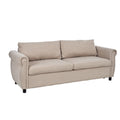 80.7'' 2 In 1 Sofa Bed Sleeper With Large Mattress 63''*70.9*3.3 Inch , For Living Room Spaces Bedroom Beige Polyester