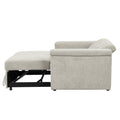 Convertible Soft Cushion Sofa Pull Bed ,For Two People To Sit On Beige Polyester