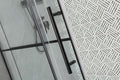 Frameless Glass Shower Door Adjustable 56 60 In.W Black Sliding Shower Door,Certified Thick Clear Clear Tempered Glass,304 Stainless Steel Hardware Matt Black Stainless Steel
