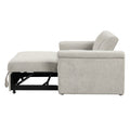 Convertible Soft Cushion Sofa Pull Bed ,For Two People To Sit On Beige Polyester