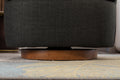 035 Linen Fabric Swivel Accent Chair With Soild Wood Round Brown Base Leg,Dark Gray Dark Gray Brown Primary Living Space Modern Eucalyptus Foam Linen
