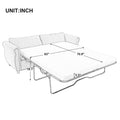 80.7'' 2 In 1 Sofa Bed Sleeper With Large Mattress 63''*70.9*3.3 Inch , For Living Room Spaces Bedroom Beige Polyester