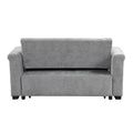Convertible Soft Cushion Sofa Pull Bed ,For Two People To Sit On Gray Polyester