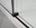 Frameless Glass Shower Door Adjustable 56 60 In.W Black Sliding Shower Door,Certified Thick Clear Clear Tempered Glass,304 Stainless Steel Hardware Matt Black Stainless Steel