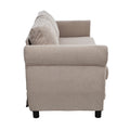 80.7'' 2 In 1 Sofa Bed Sleeper With Large Mattress 63''*70.9*3.3 Inch , For Living Room Spaces Bedroom Beige Polyester