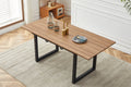 Square Extendable Dining Table With Metal Leg,Modern Space Saving Kitchen Table For Living Room 70.86