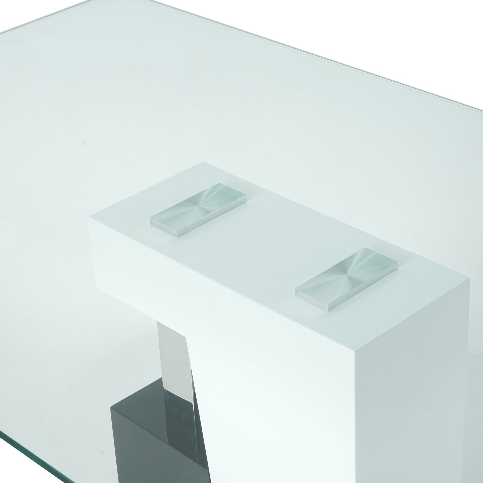 Modern Style Glass Table, Elegant Transparent Design, Durable Support Base, Solid, Selected Materials Made Of Furniture Display Fashion, Suitable For The Living Room Set Of 5 Grey Silver Seats 4 Mdf Glass