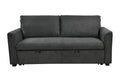 78 Inch 3 In 1 Convertible Sleeper Sofa Bed, Modern Fabric Loveseat Futon Sofa Couch W Pullout Bed, Small Beautiful Seat Lounge Sofa W Reclining Backrest, Furniture For Living Room, Dark Gray Light Brown Wood Primary Living Space Heavy Duty Eucalyptus 3