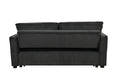 78 Inch 3 In 1 Convertible Sleeper Sofa Bed, Modern Fabric Loveseat Futon Sofa Couch W Pullout Bed, Small Beautiful Seat Lounge Sofa W Reclining Backrest, Furniture For Living Room, Dark Gray Light Brown Wood Primary Living Space Heavy Duty Eucalyptus 3