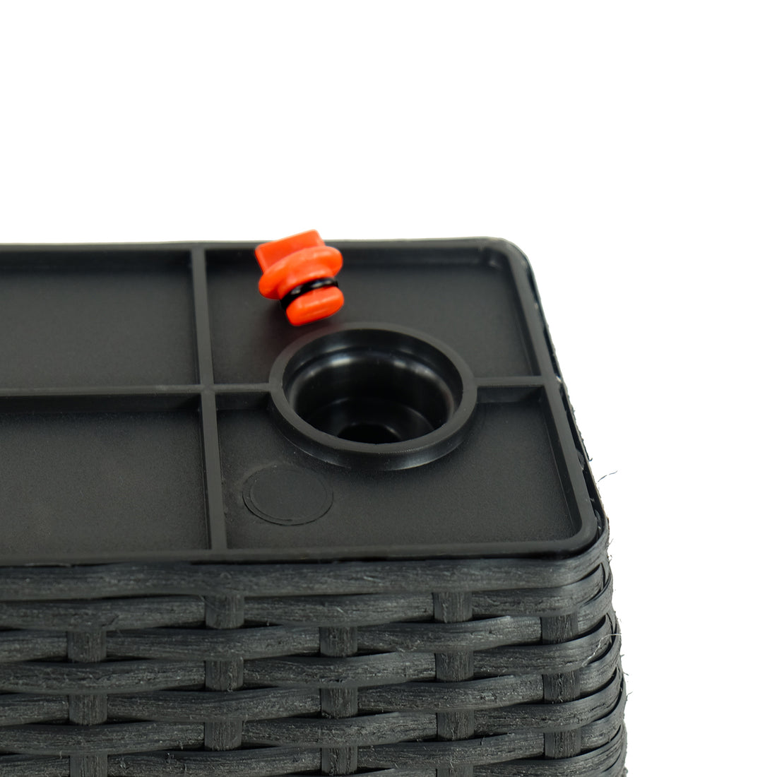 2 Pack Smart Self Watering Rectangle Planter For Indoor And Outdoor Hand Woven Wicker Espresso Espresso Plastic Rattan
