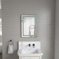 36*28 In Bathroom Vanity Mirrorsframed Dimmable Makeup Mirror For Wall, Backlit And Shatterproof, Anti Fog Horizontal Vertical Gun Ash Aluminium