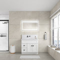 40*24 In Bathroom Vanity Mirrorsframed Dimmable Makeup Mirror For Wall, Backlit And Shatterproof, Anti Fog Horizontal Vertical Gun Ash Aluminium