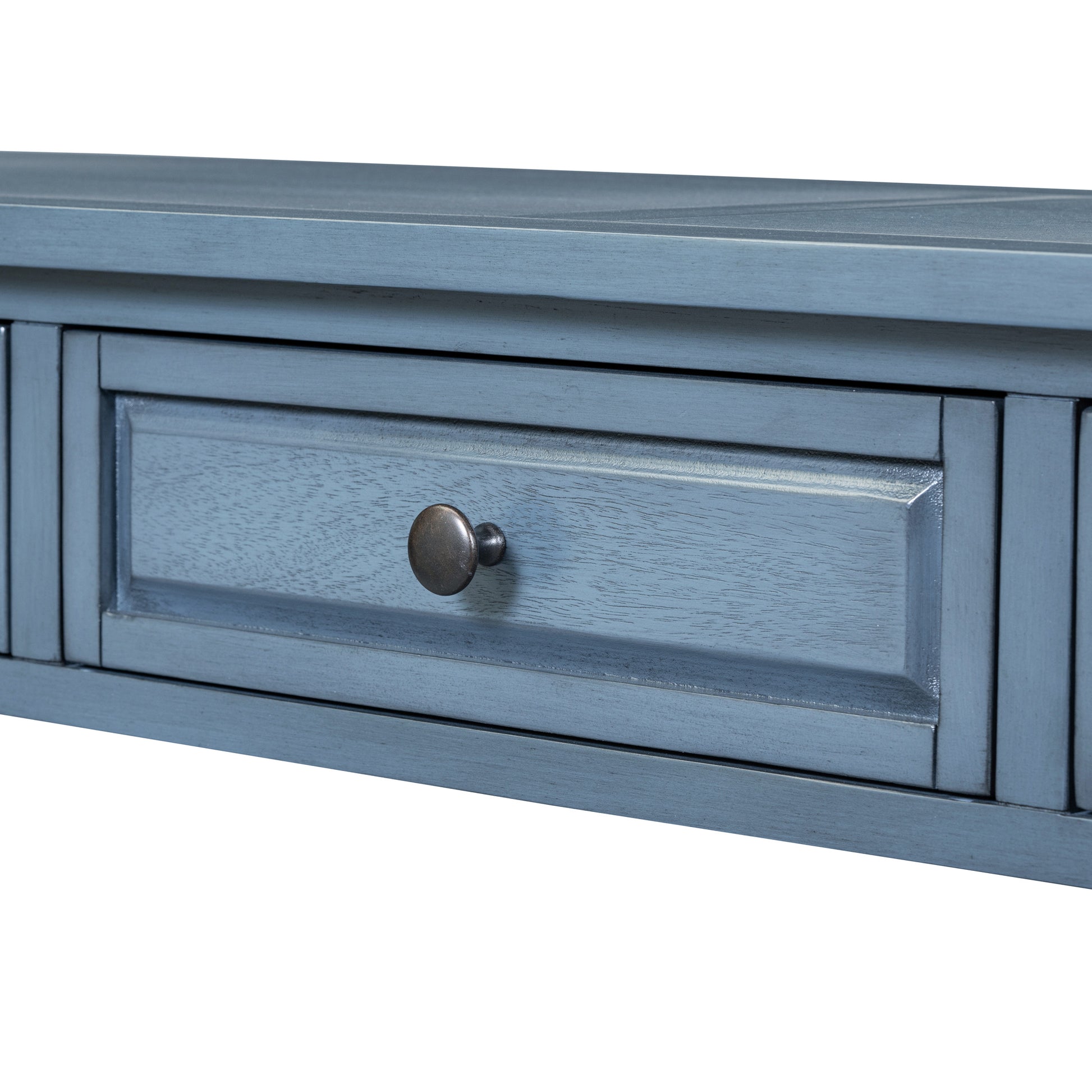 Console Table 63" Long Console Table With Drawers And Shelf For Entryway, Hallway, Living Room Navy, Old Sku: Wf299371Aam Navy Solid Wood