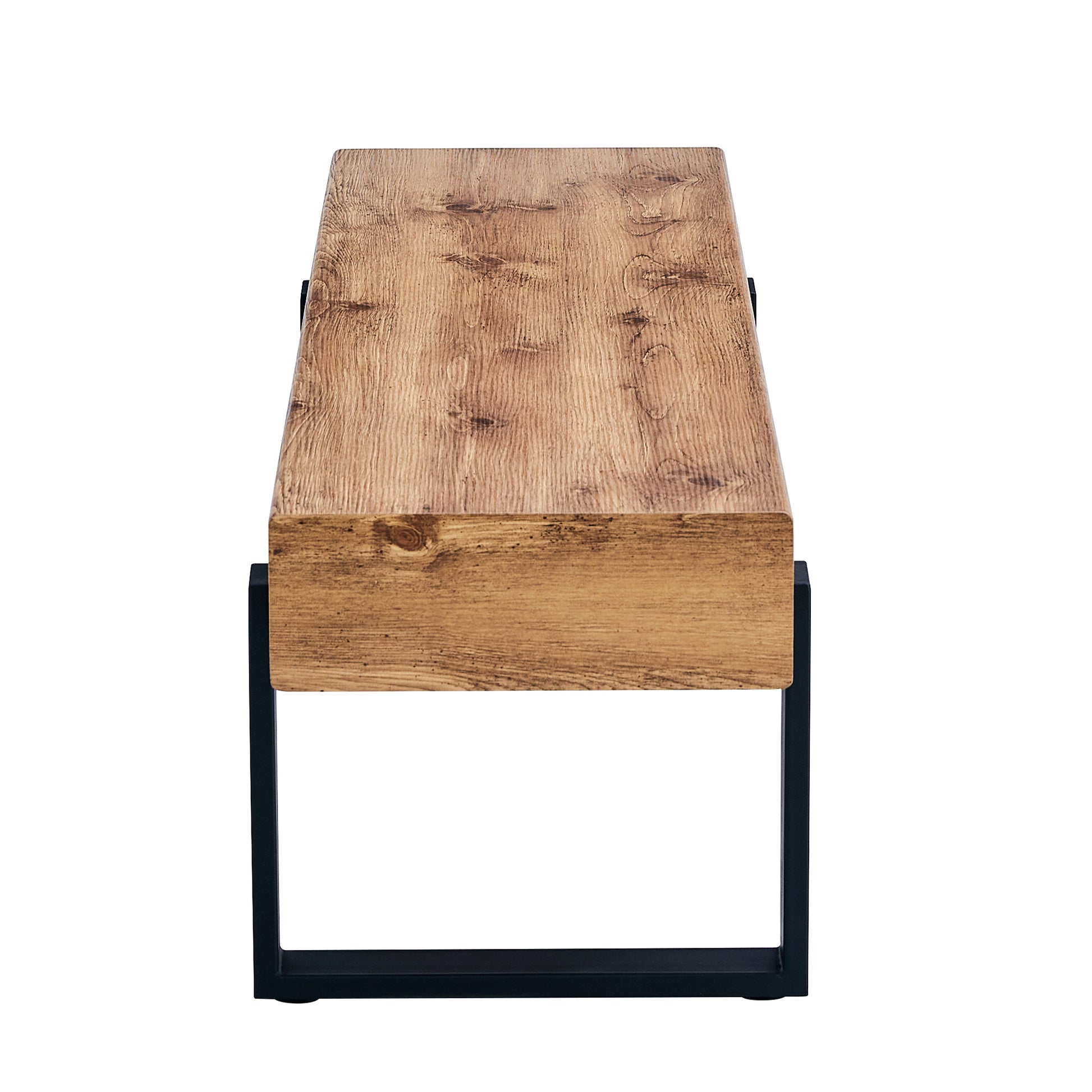 59" Dining Bench, Farmhouse Indoor Kitchen Table Benches, Bed Bench, Industrial Shoe Bench, Entryway Benches Natural Wood Wash Farmhouse,Mid Century Modern,Modern Mdf Mdf Metal